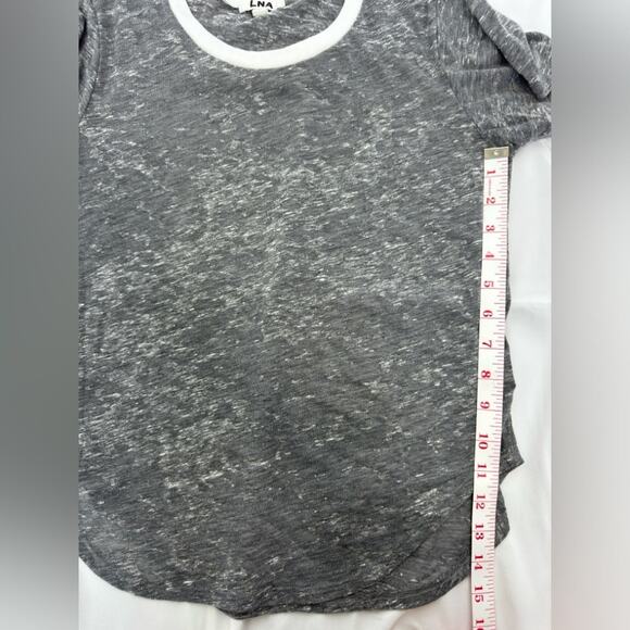 LNA Revolve Grey Marbled Scoop Neck Short Sleeve T Shirt Size Small - Picture 6 of 6